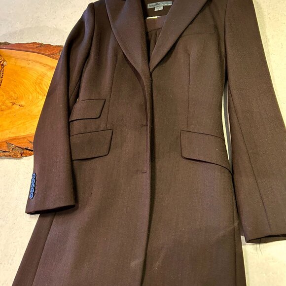 Suiting - Teenflo for Holt Renfrew by Maurice Tarica Suit Chocolate Brown – Sz 2 - Picture 6 of 12
